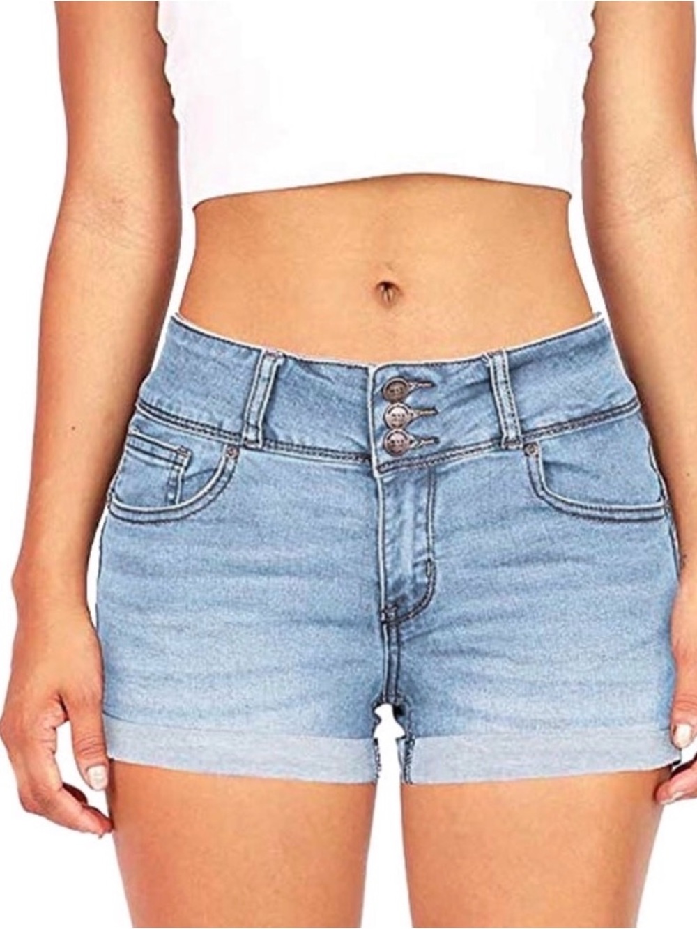 Blue Savvy High Waist denim shorts 🎆